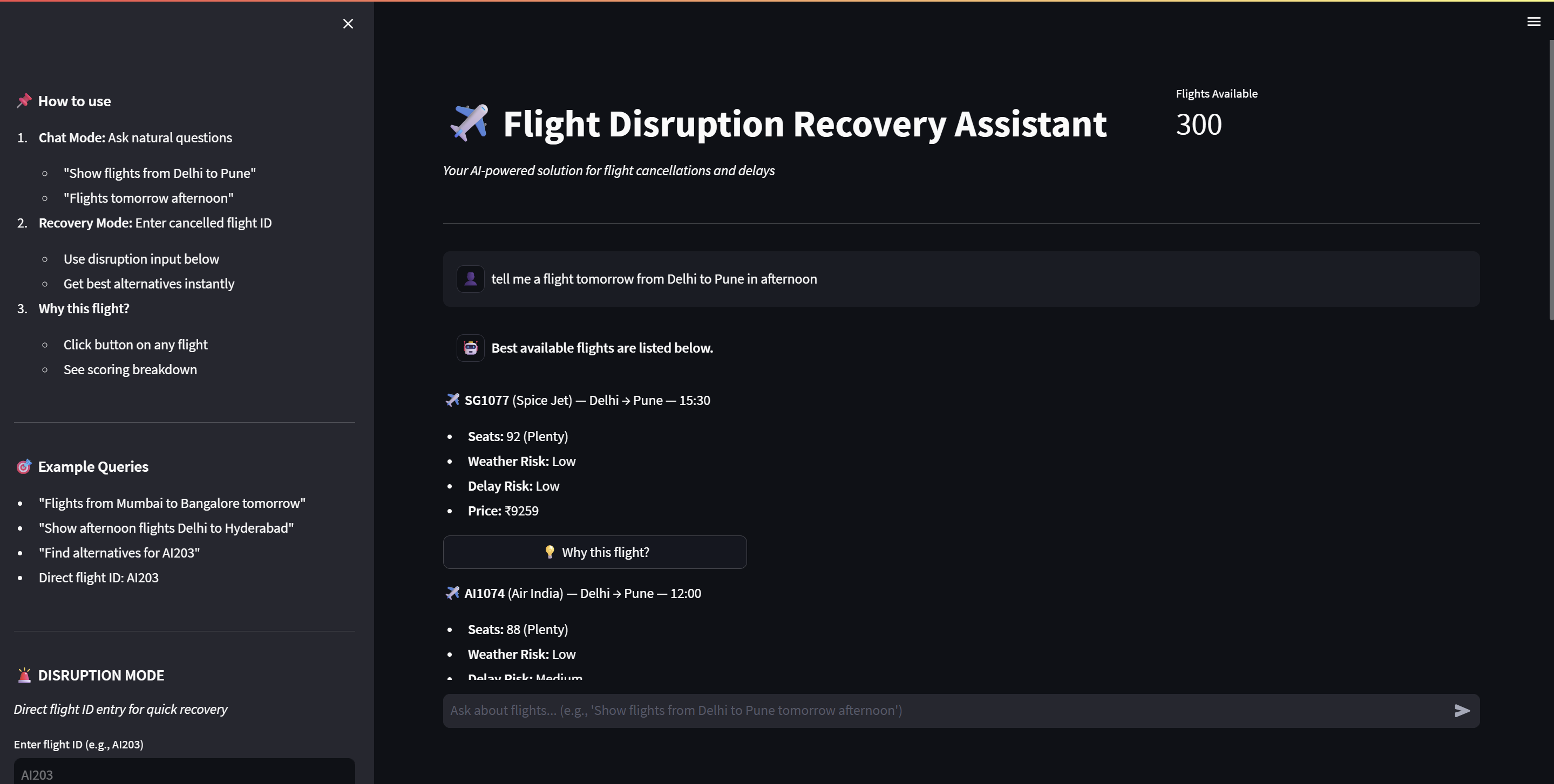 Smart Flight Disruption Recovery preview